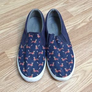 Bucketfeet geometric Fox slipon shoes